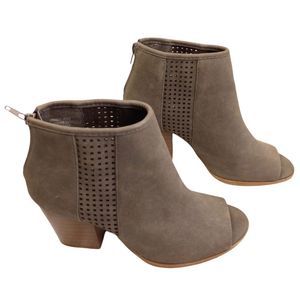 Jasmin Open Toed Gray Booties Size 6.5